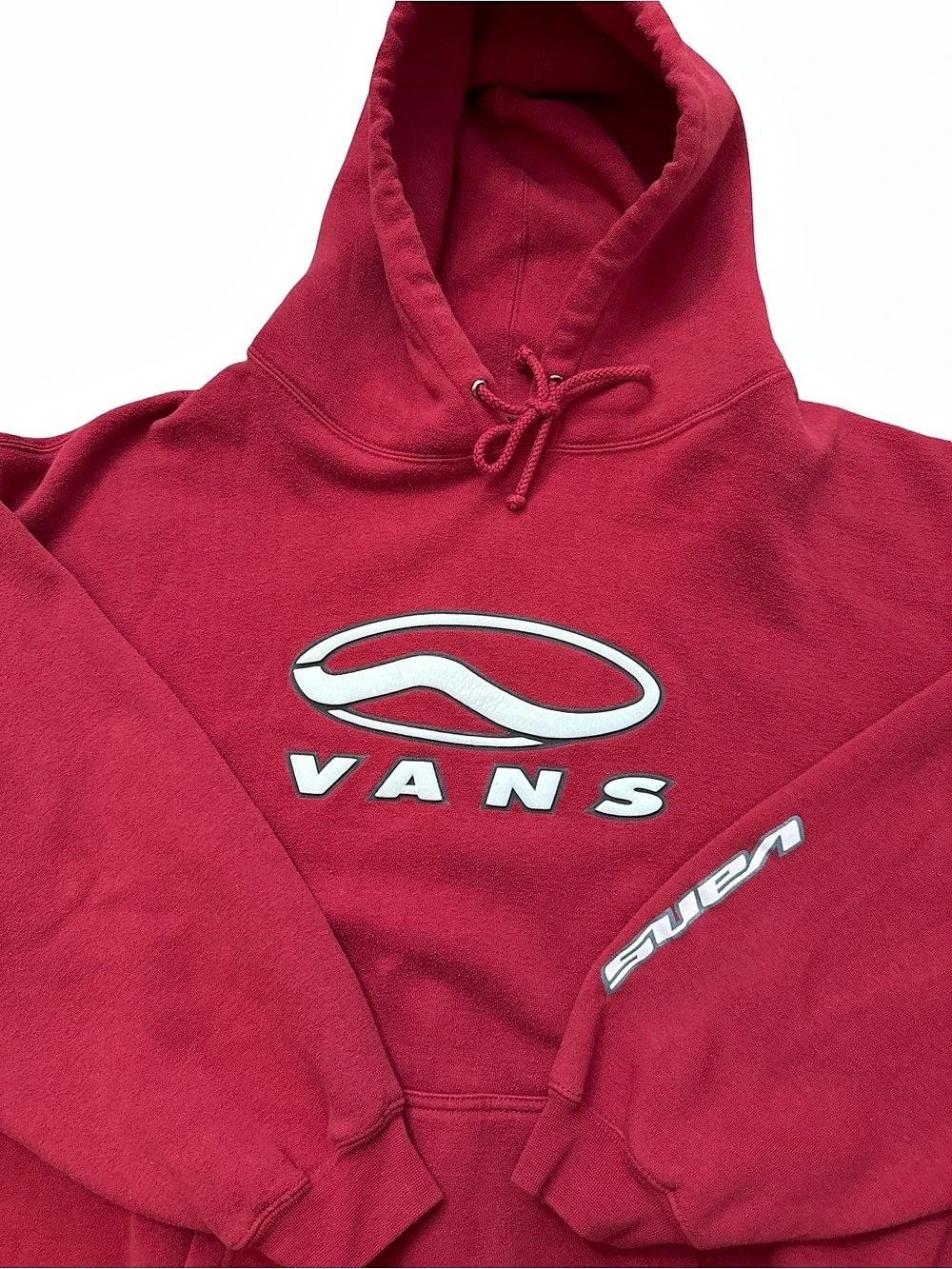 Vintage Y2K Vans Hoodie Size XL Red Men’s Long Sleeve Skater Grunge Skateboading
